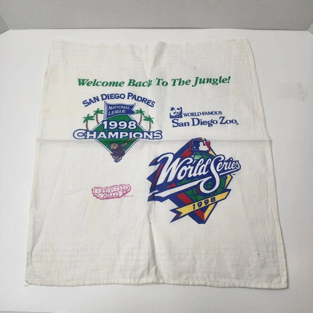 San Diego Padres 1998 Rally Towel Welcome Back To The Jungle SD Zoo NL Champions